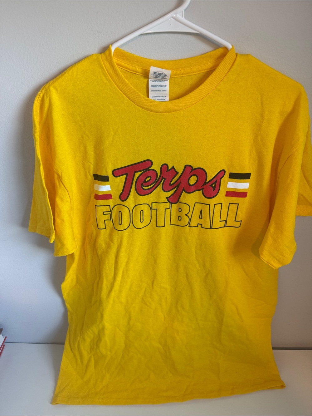 UNIVERSITY IF MARYLAND TERRAPINS Delta Yellow Football Tee